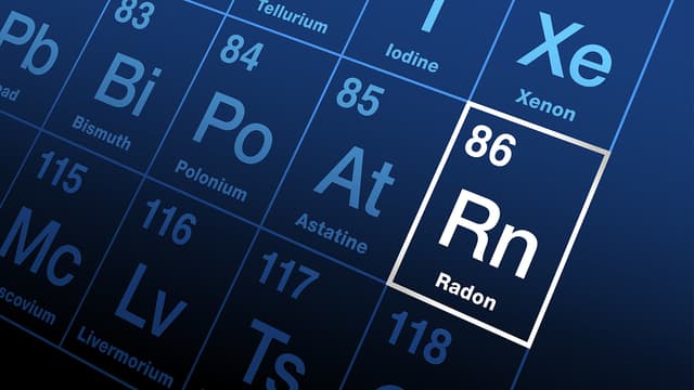 Radon jaksollinen järjestelmä